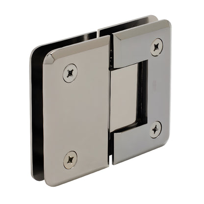 P1N180GM Pinnacle gun-metal beveled glass-to-glass hinge for frameless shower doors, 5/16-1/2 in. glass, self-centering