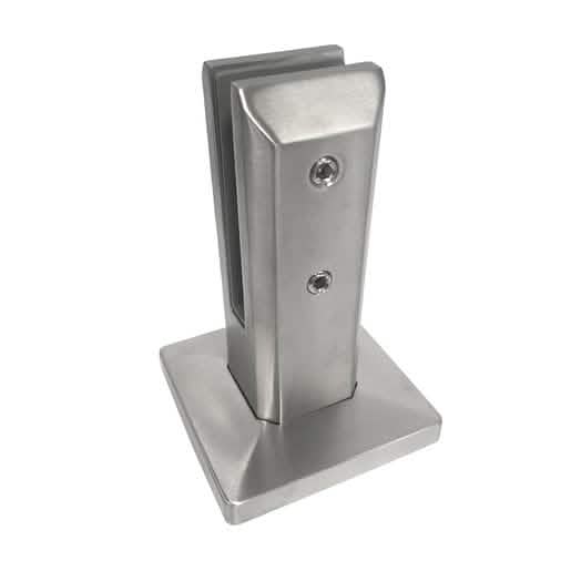 CRL Brushed Stainless Steel Square Spigot 2205 for seamless glass railing installations.