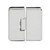 PET180CH polished chrome 180 glass-to-glass brass shower hinge, beveled, for 1/4-5/16 glass