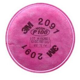3M 2091 Series Respirator Prefilters, P100- 1 Pair