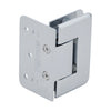 CRL Polished Chrome Pinnacle Adjustable Wall Mount Offset Back Plate Hinge
