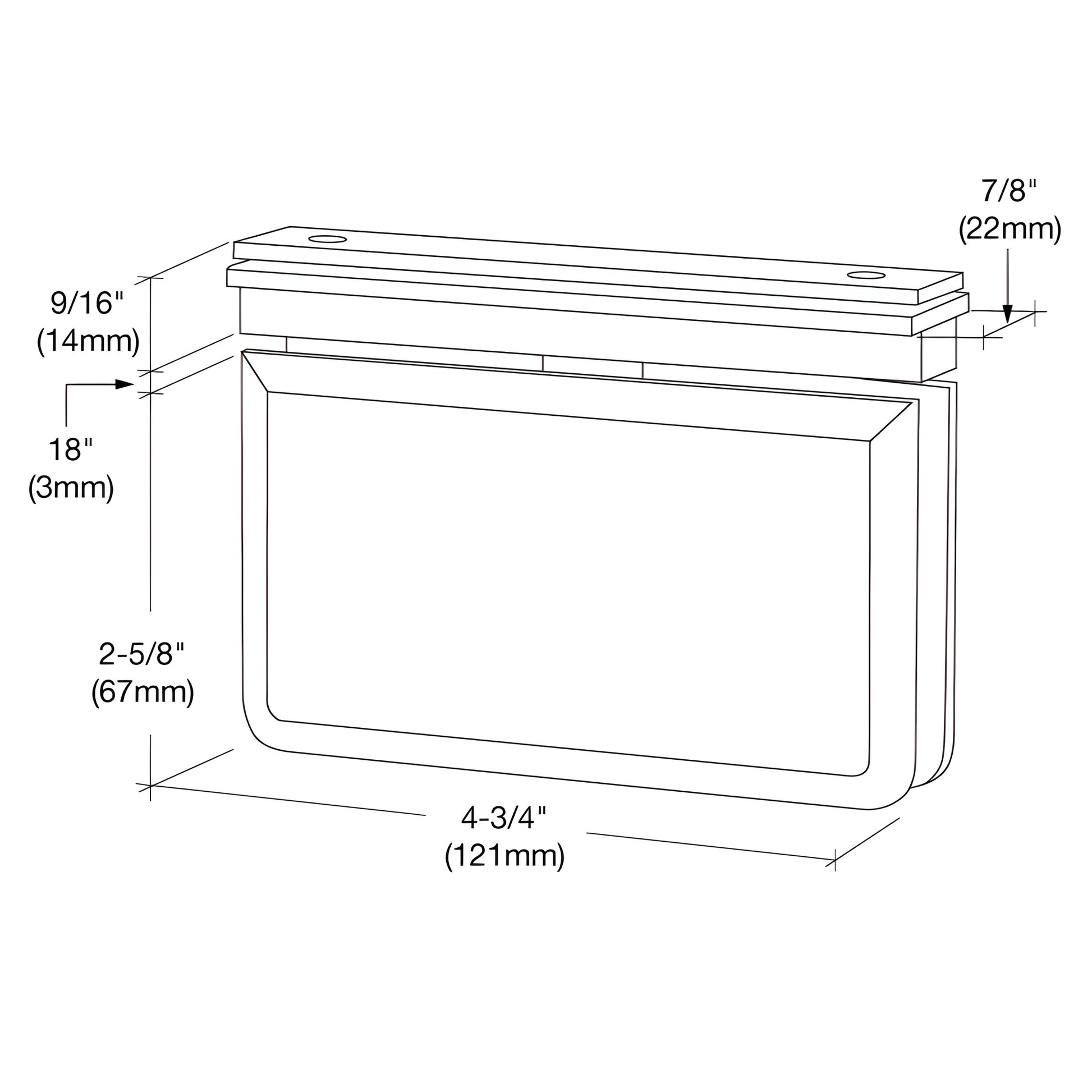 SRPPH06BN brushed nickel top-mount brass pivot hinge for 1/2 (12mm) tempered glass shower door, beveled edge.