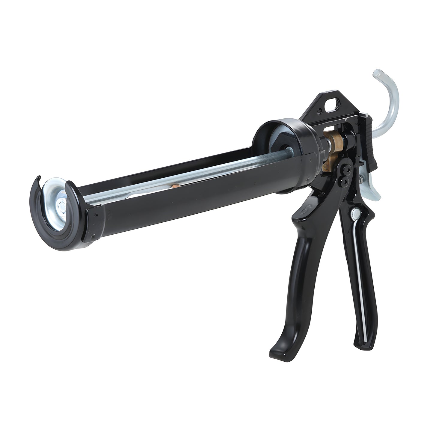 CRL Cox 18:1 Extra Thrust caulking gun (WG41004XT), black diecast frame with ergonomic trigger and rotating strap barrel.