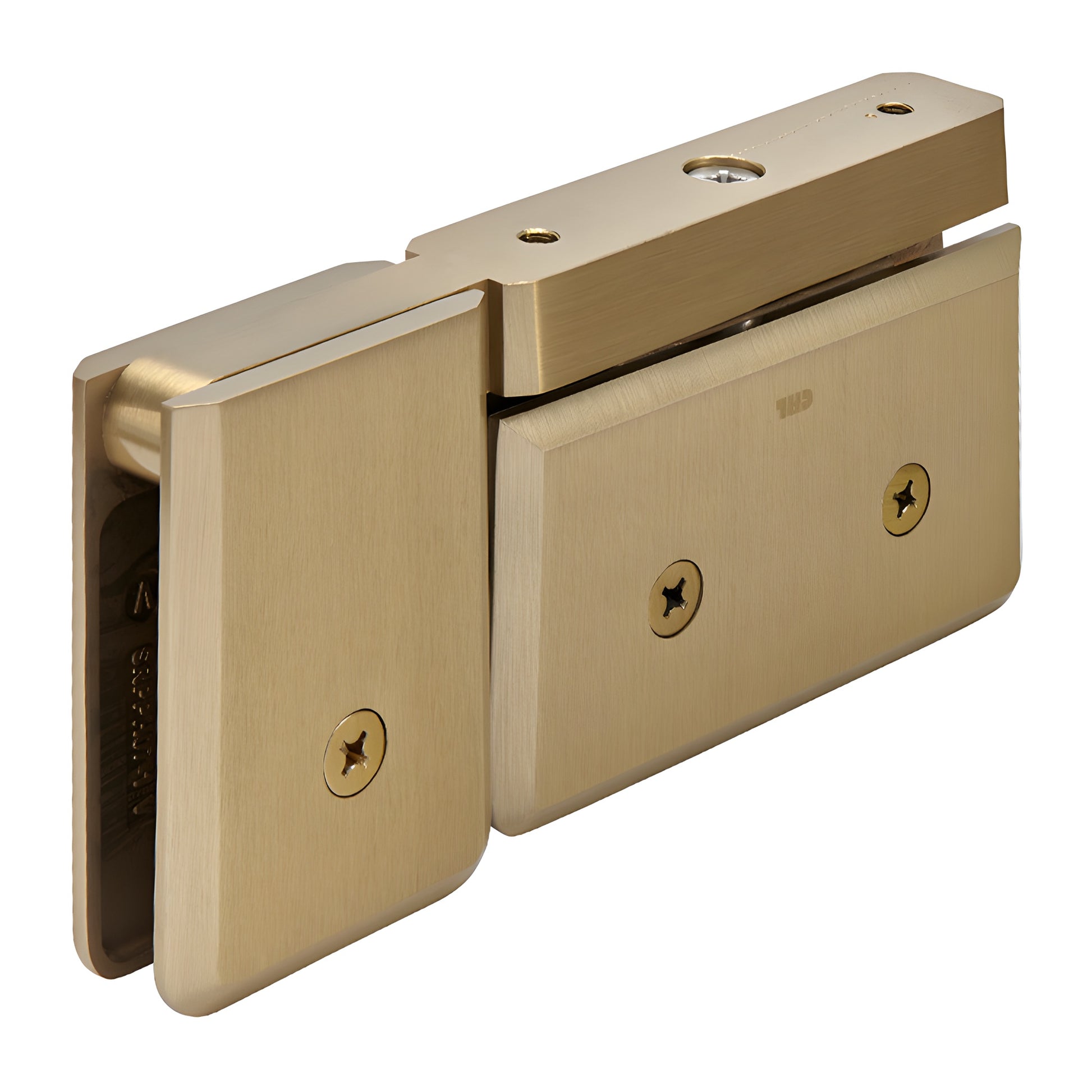Brushed bronze brass shower door pivot hinge, beveled profile, self-centering model SRPPH07BBRZ