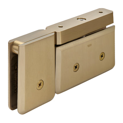Brushed bronze brass shower door pivot hinge, beveled profile, self-centering model SRPPH07BBRZ