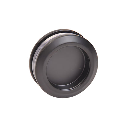 TFN78MBL matte-black concealed frameless sliding shower system with top rail, glass door in modern green-tiled bathroom.