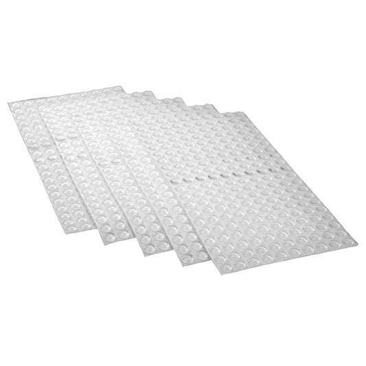 Clear round adhesive bump pad, 1/2 in x 1/8 in, low-profile protective spacer - CRL CB1PK