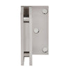 A rear view of the Trento offset hinge showing the wall-mount back plate with three screw holes.