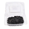 A clear plastic container filled with a 100-pack of black nylon flush screen clips.