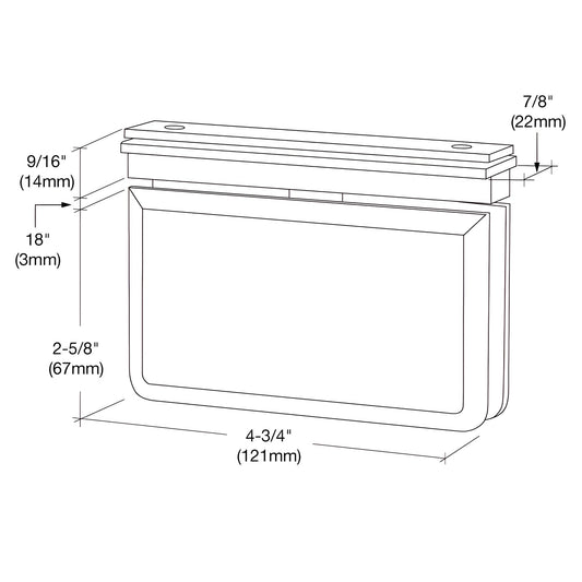 Oil-rubbed bronze top-mount brass pivot hinge for 1/2" (12 mm) glass, Senior Prima SRPPH060RB