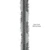 A top-down view of the weatherstrip highlighting the unique zipper tooth backing design.