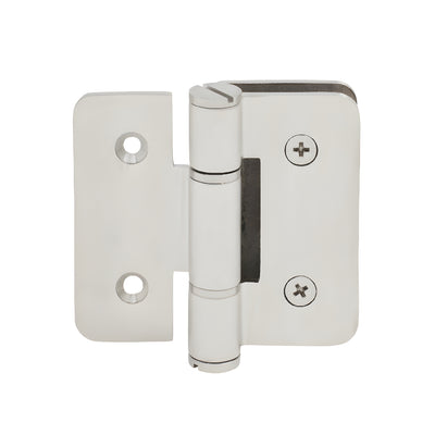CRL Zurich 03 Brushed Stainless Wall-Mount Inswing Glass Door Hinge
