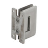 ULT037SS brushed 316 stainless steel H-style shower hinge for 8-12mm glass, self-centering.