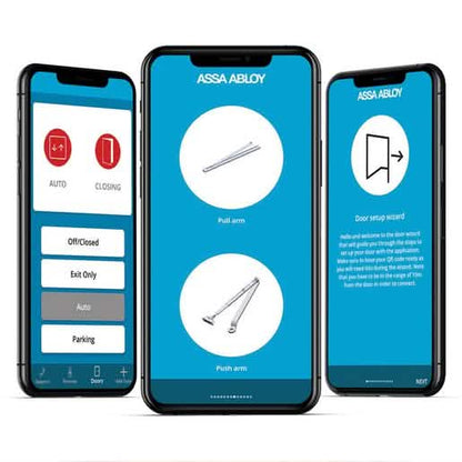 ASSA ABLOY Clear Anodized Automatic Swing Door Operator - sleek design, enhanced access.