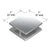 CRL Polished Stainless Steel 2x2 Square Glass Front Clamp