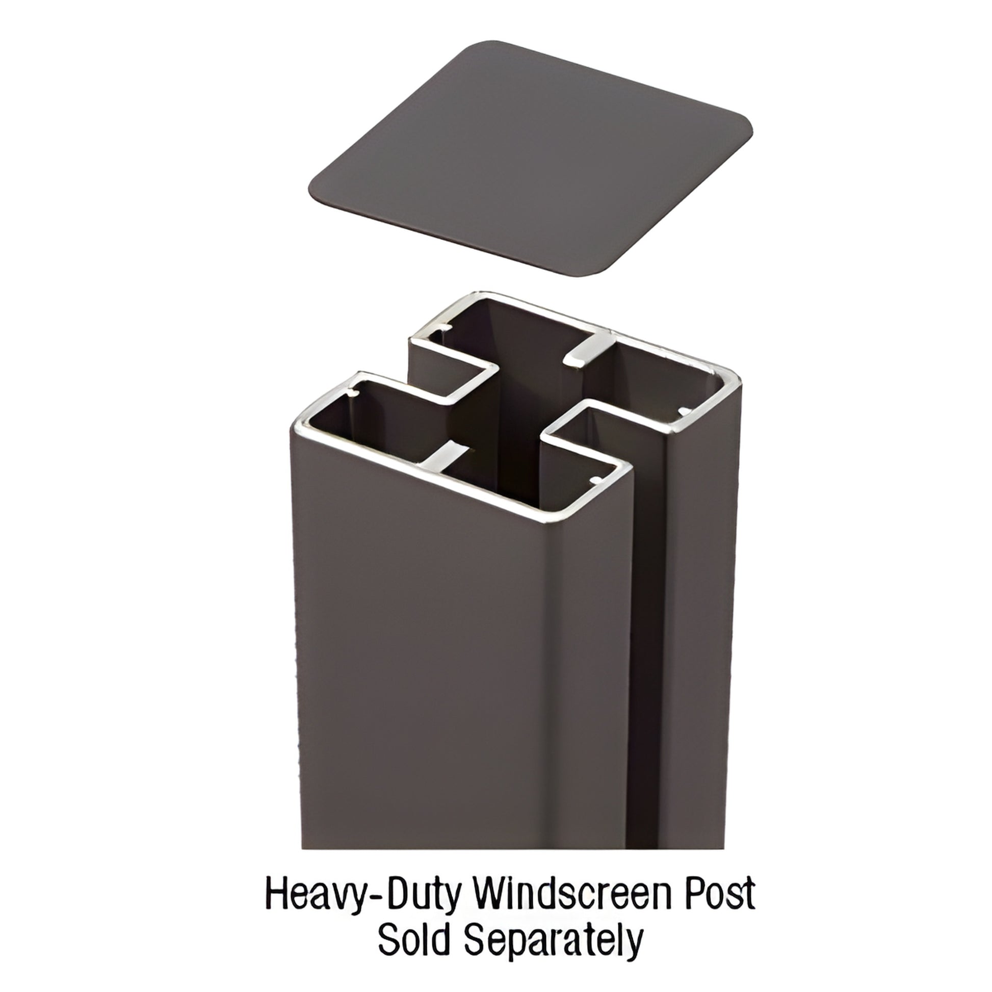 Matte bronze aluminum cap for HD 180 center or end post (SKU: HDPC1BRZ).
