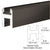 CRL 95 in Oil Rubbed Bronze Deluxe Flat/Flat Shower Door Header Kit