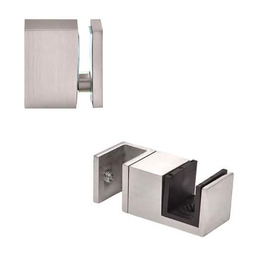 CRL Brushed Stainless Steel 90° Accessory Kit & Bottom Guide for Cavoli Shower Door