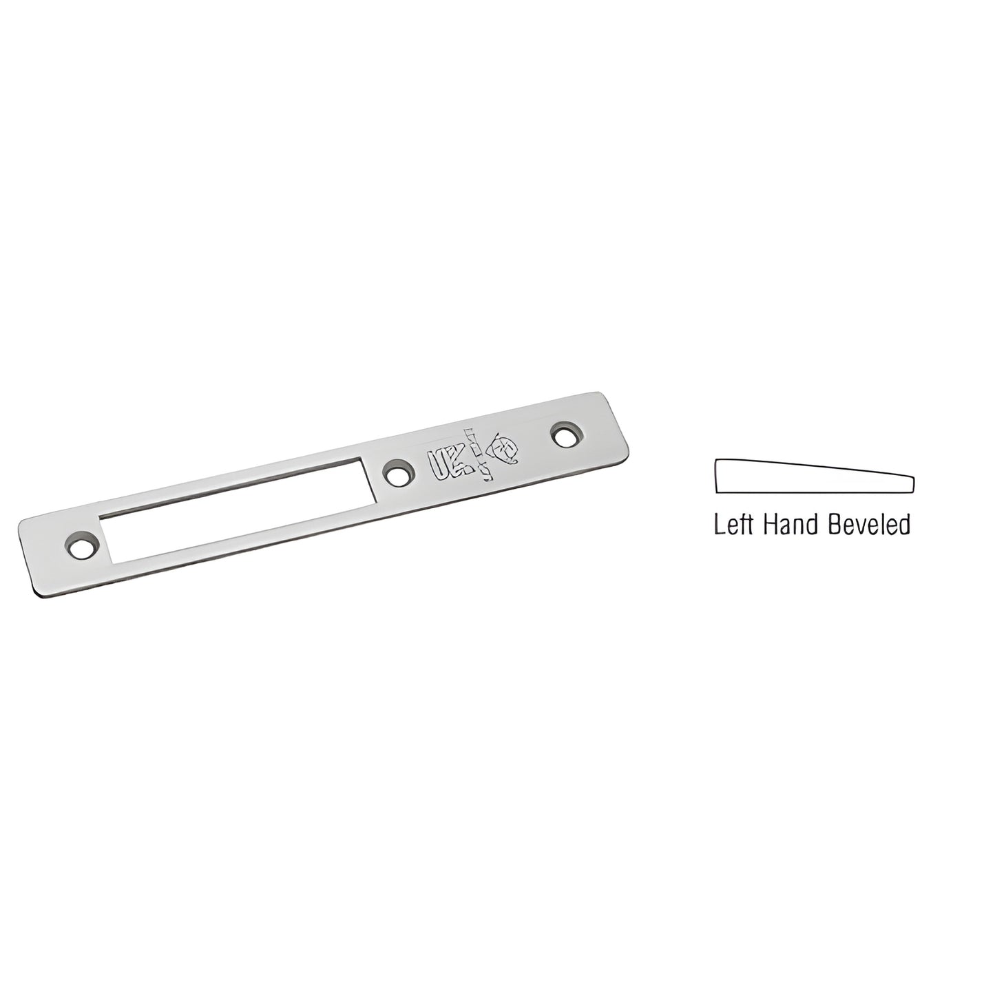 Adams Rite aluminum left-hand beveled faceplate 1" x 6-7/8" for MS1853 deadlock, SKU 18210AL