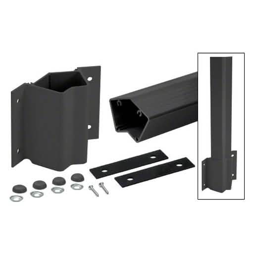 CRL 42\" Matte Black 135° Fascia Mount Post Kit for 200-400 Series Rails, Image 1