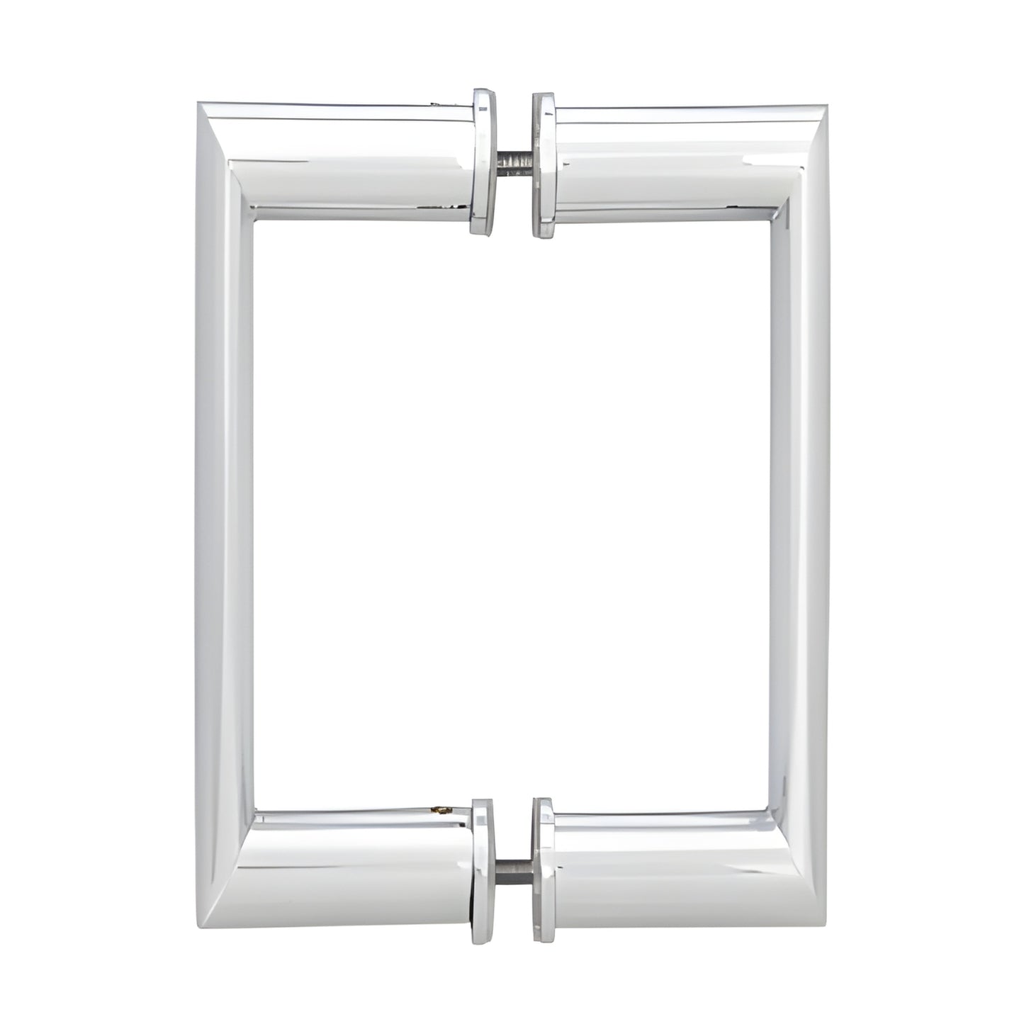 OR Series back-to-back glass door handle, polished chrome tubular oval/round profile, 3/4 in. dia, SKU 0R6X6CH.