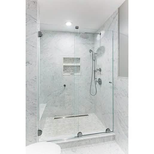 Brushed Nickel Sliding Door Kit - CRL Essence® Series for Stylish and Modern Bathrooms