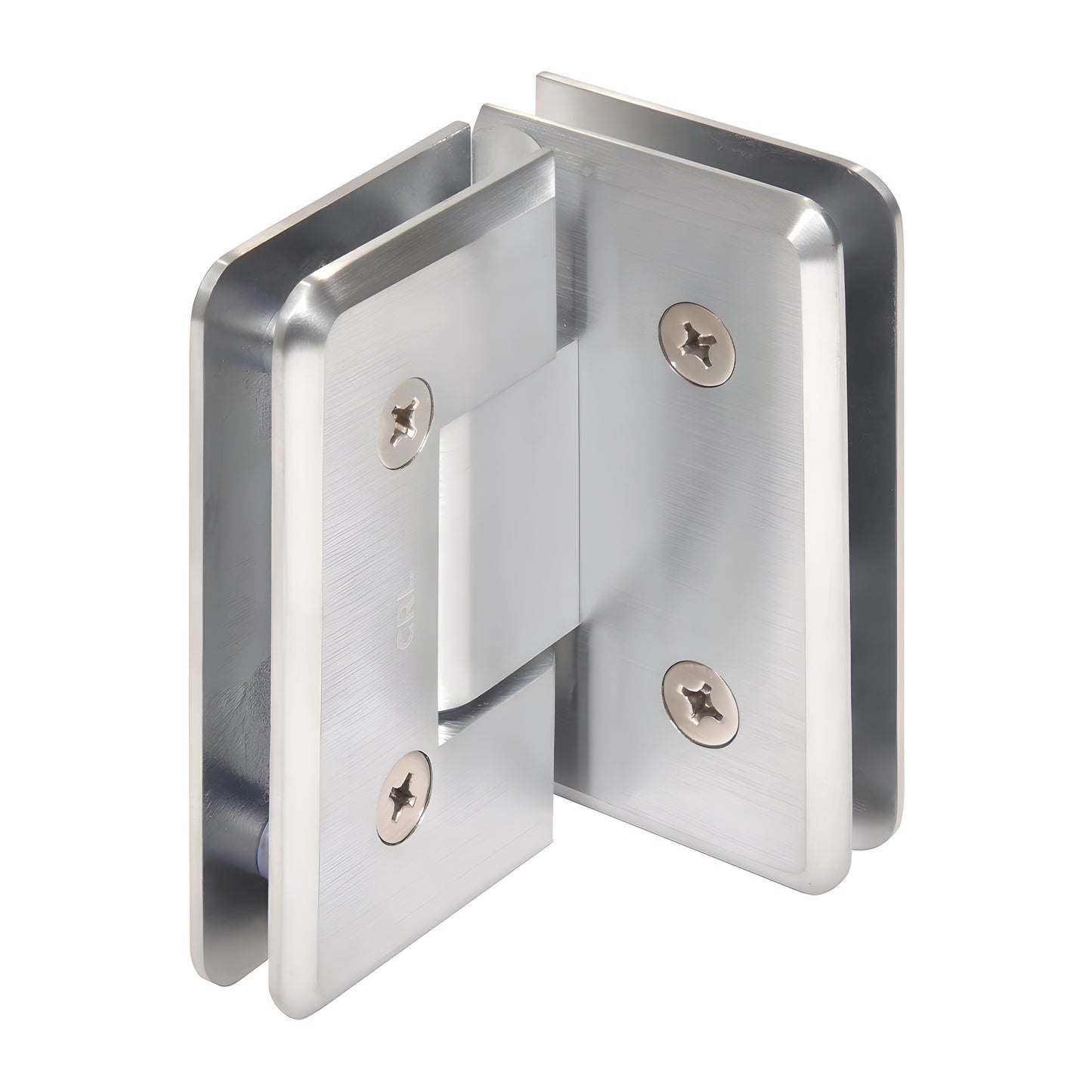 CRL Cologne shower hinge C0L092BCH, brushed chrome solid brass, 90 glass-to-glass.