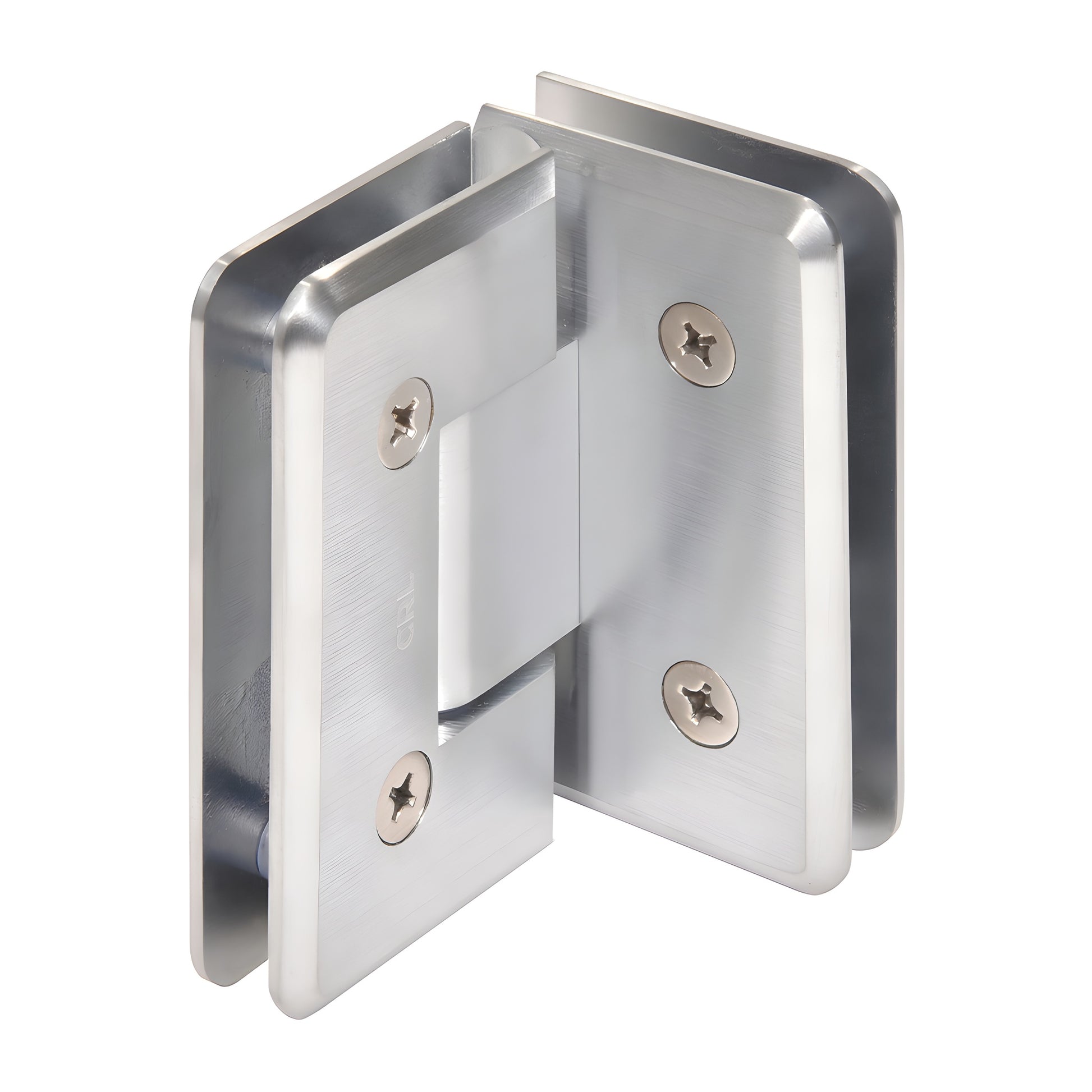 CRL Cologne shower hinge C0L092BCH, brushed chrome solid brass, 90 glass-to-glass.