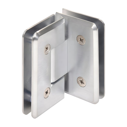 CRL Cologne shower hinge C0L092BCH, brushed chrome solid brass, 90 glass-to-glass.