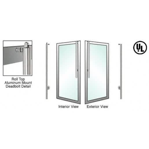 CRL-Blumcraft brushed stainless right-hand reverse roll top aluminum door handle