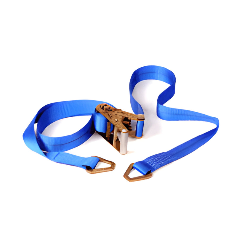 Blue Rol-A-Lift nylon tie strap with ratchet clamp and two steel D-rings, 3,000 lb WLL (SKU 97520)