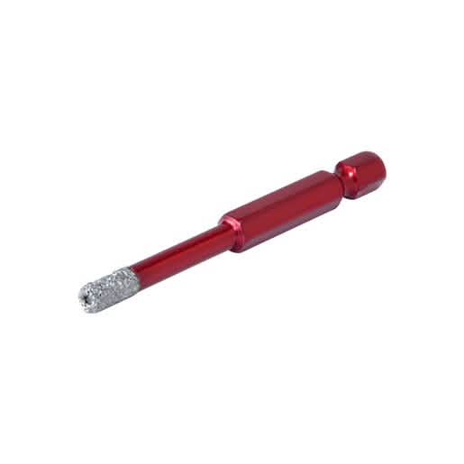 Close-up of CRL 3/16" Vacuum Brazed Dry Core Drill Bit with Quick Change Shank.