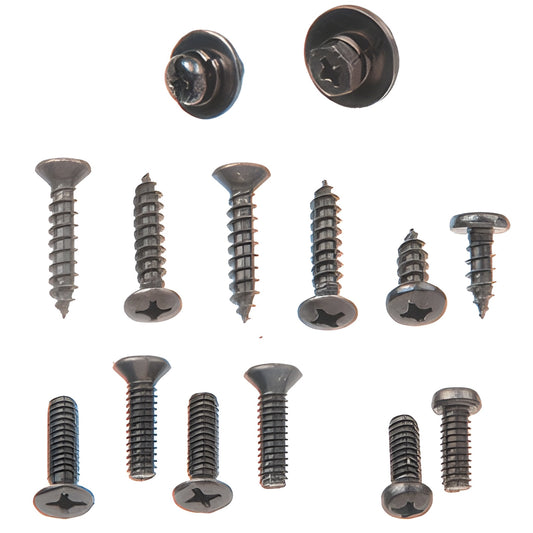 DCSBRZ dark bronze replacement screw kit for DC52-DC55 and PR80 door closers, assorted screws.