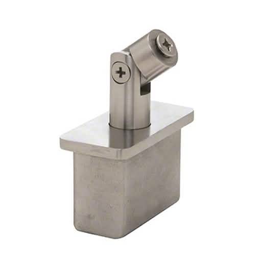 CRL 316 Brushed Stainless Vertically Adjustable Post Cap for Saddles, 1" x 2" Size