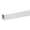 Sky white aluminum 3/4" square picket extrusion PKTS241W, 20'-1" (241 in) long - for fencing and architectural railings