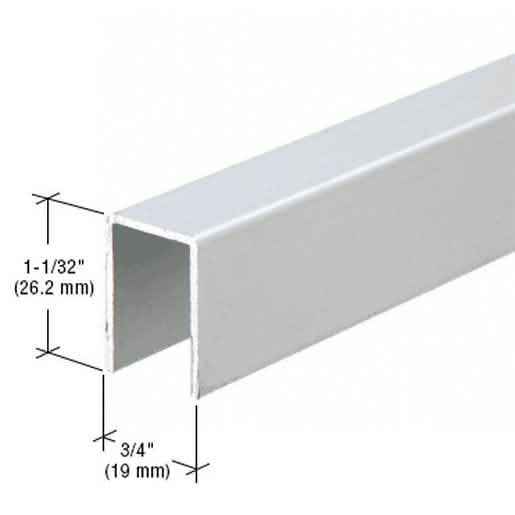 CRL Satin Anodized Series 3602 Upper Jamb Channel - 144" for sleek door installations.