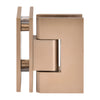 Vienna square-edge 90 glass-to-glass shower hinge, dark brushed bronze, solid brass, fits 10-12mm glass (SKU V1E092DBBZ)