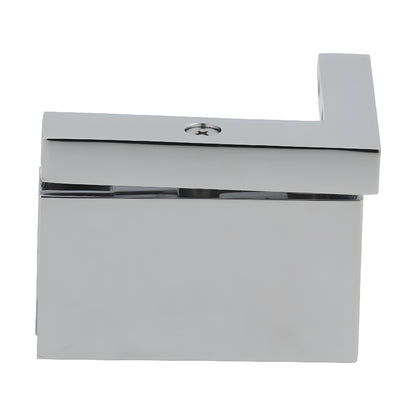 CAR05RCH polished chrome squared right-hand pivot hinge for frameless shower doors, brass, 8-10mm glass