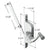 CRL Jalousie Window Operator 3-5/8" Link Arm Replacement