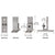 CRL Brushed Nickel Long-Leg Set Screw Glass Clamp 1/4"-5/16"