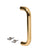 CRL 8 in Polished Brass Solid Cabinet Pull Handle, 3/4 in Diameter
