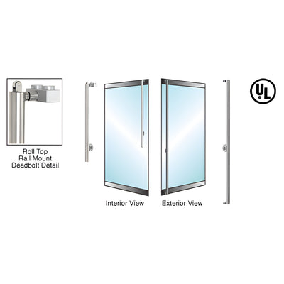 CRL-Blumcraft® Brushed SS Right-Hand Reverse-Roll Rail Deadbolt Handle