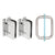 CRL Polished Chrome Pinnacle Frameless Shower Door Pull & Hinge Set