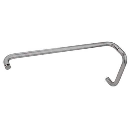Brushed Nickel 8" Pull Handle & 24" Towel Bar Combo - Sleek, Washer-Free Design