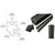 CRL 72in Matte Black 135° Rectangular 2 x 2-3/8in Railing Post Kit