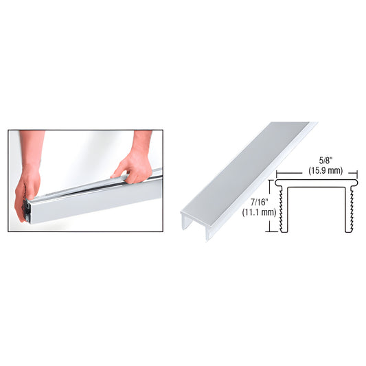 PF72M mill-finish snap-in windscreen post pocket filler, 72" long, 5/8" wide, 7/16" high (metal)