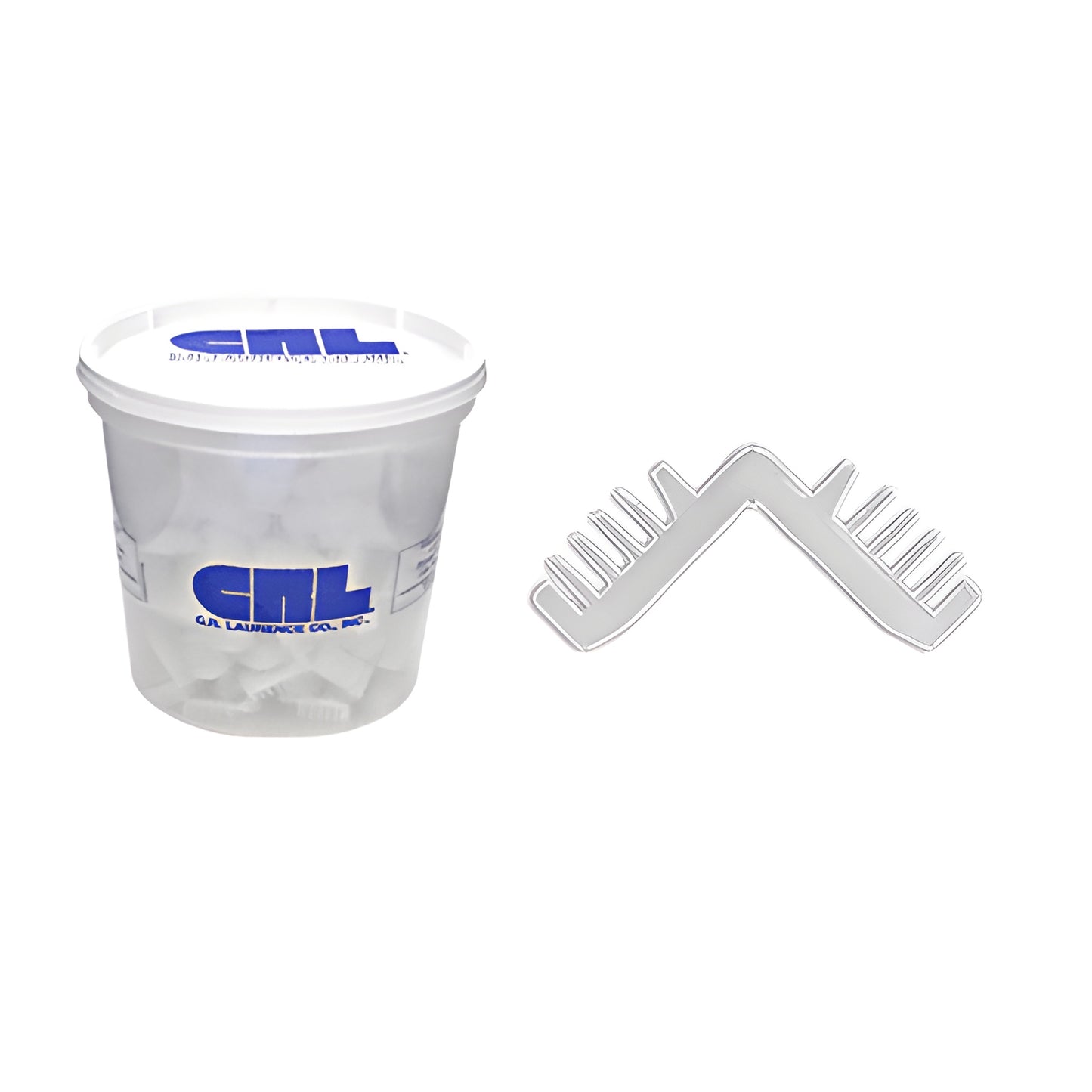 White nylon corner keys 3/8 in for CRL single seal spacers, long-fin design in a bucket (pack of 100) SKU 6267
