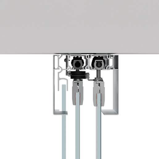 CRL50 Series Two Panel Telescoping Kit - Ceiling Mount, Right Stack, Behind Fixed Panel