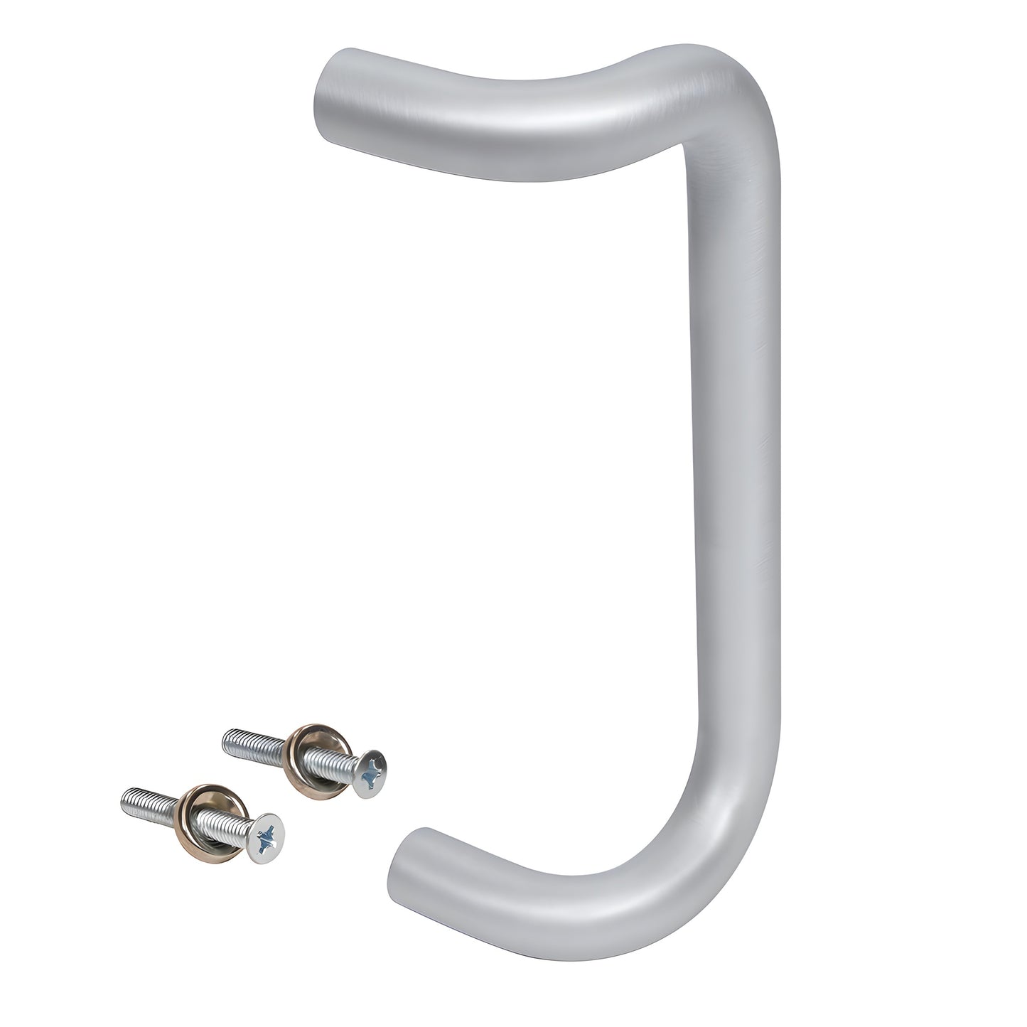Satin anodized 1 in. offset solid-aluminum door pull with two 1/4-20 thru-bolts, SKU 2952A
