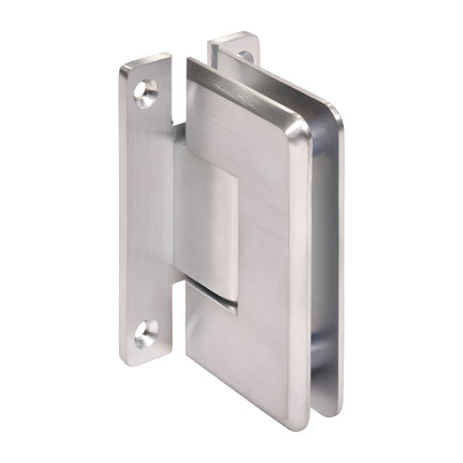 Brushed chrome brass Cologne shower hinge C0L037BCH, wall-mount H back plate for 3/8-1/2 (10-12mm) glass.